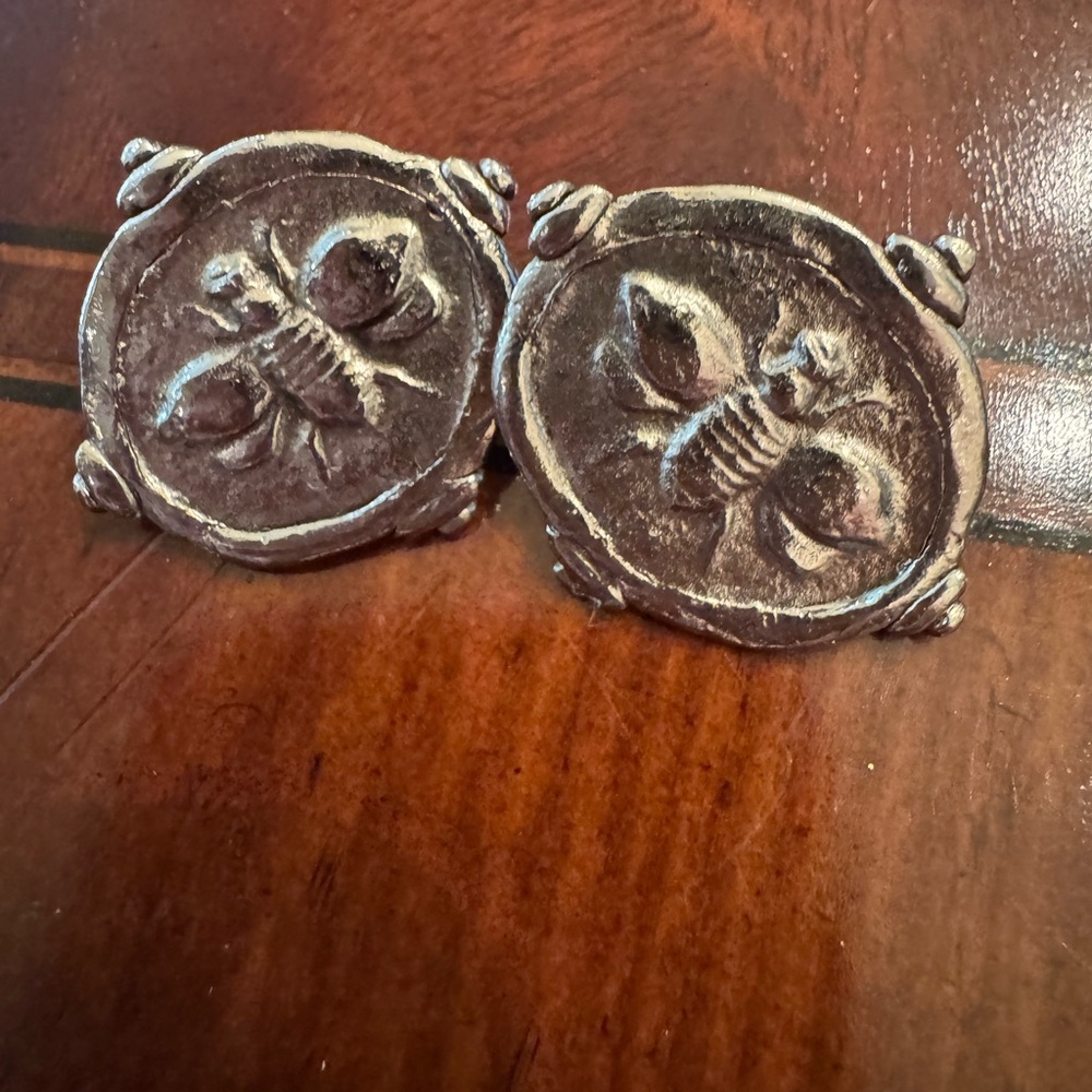 Susan Shaw bee handcast earrings.